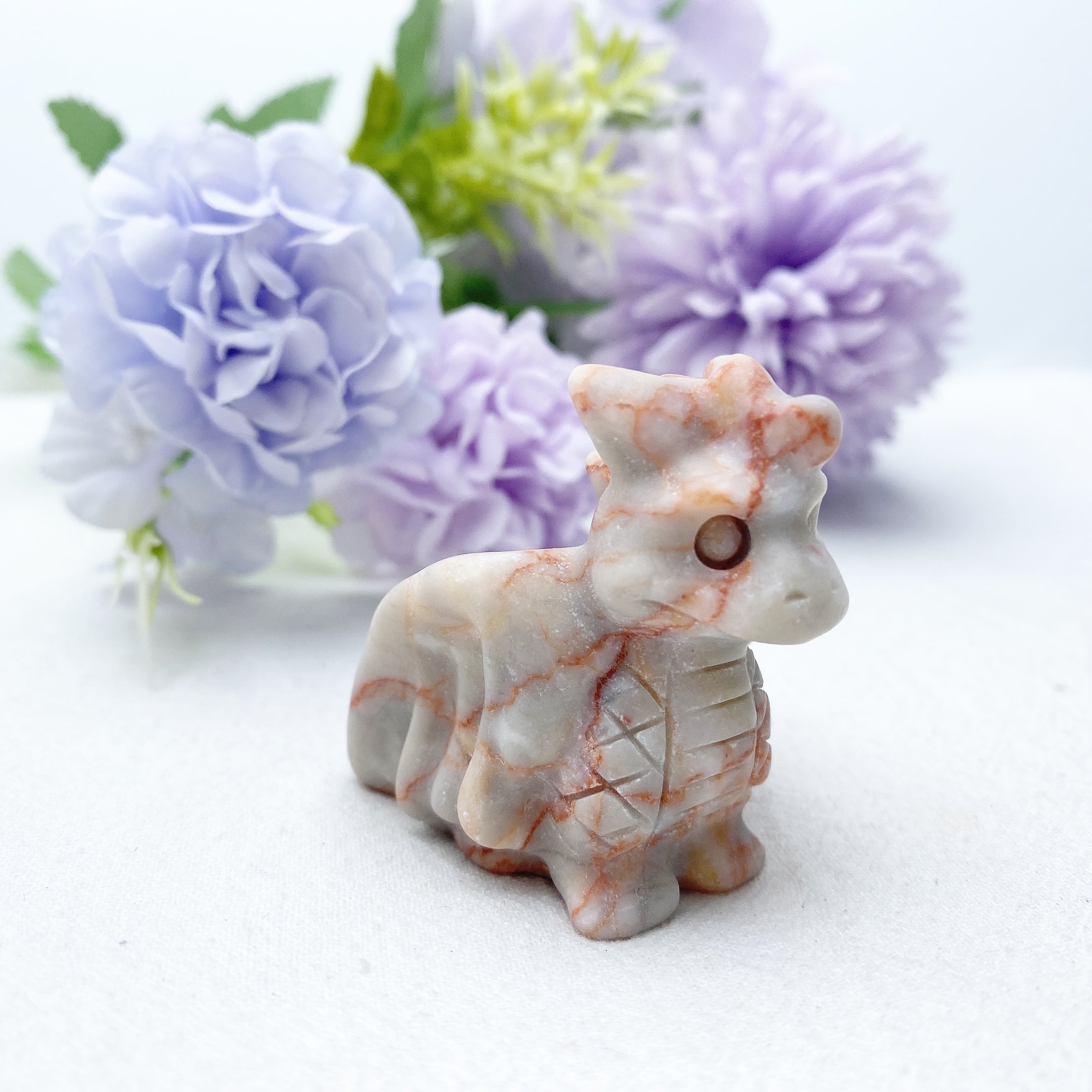 1.8 inch Mixed Crystal Baby Dragon Carving for Healing