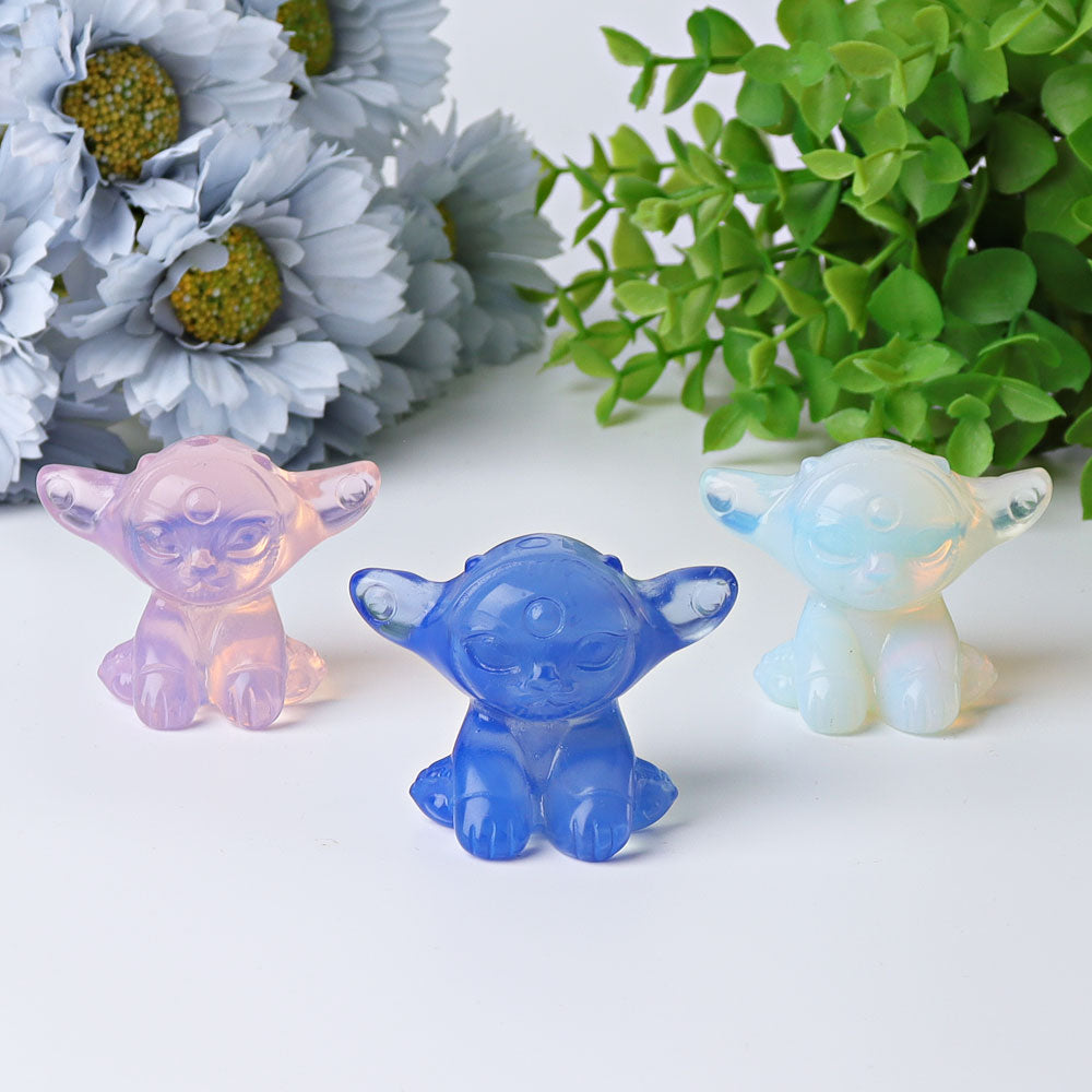 1.8 Inch Opalite Elf Crystal Figurine Carvings