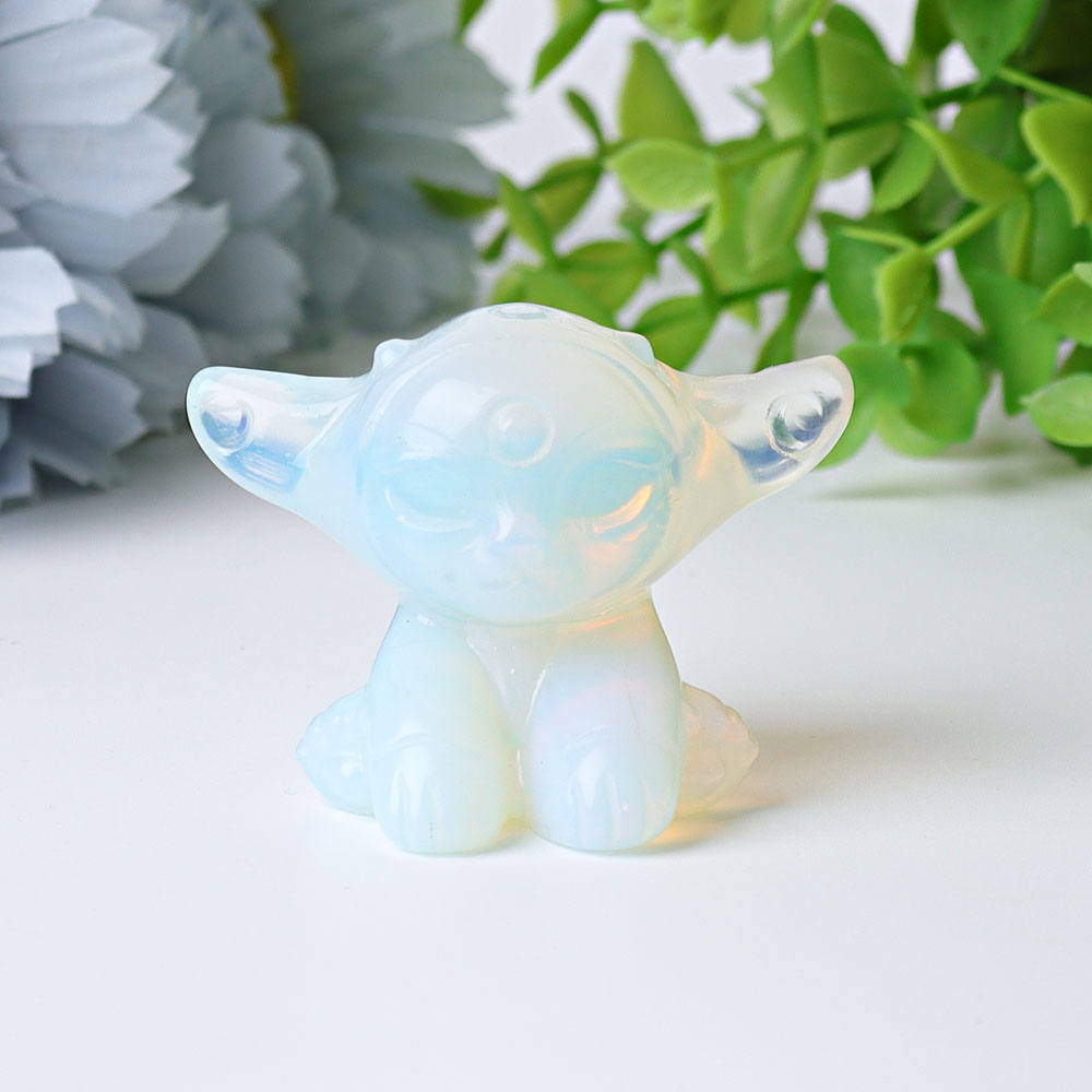 1.8 Inch Opalite Elf Crystal Figurine Carvings