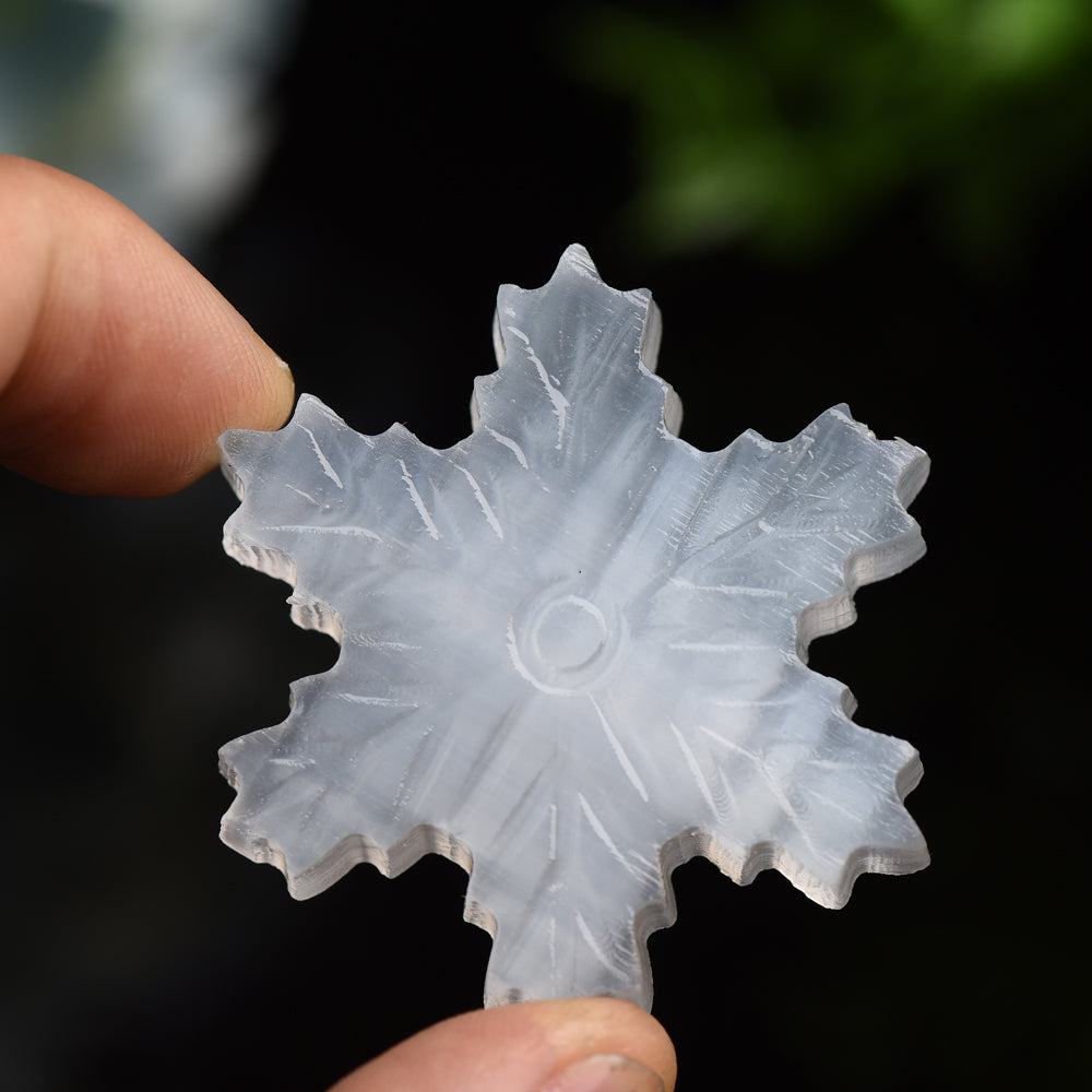 1.8 Inch Selenite Snowflake Crystal Figurine for Healing
