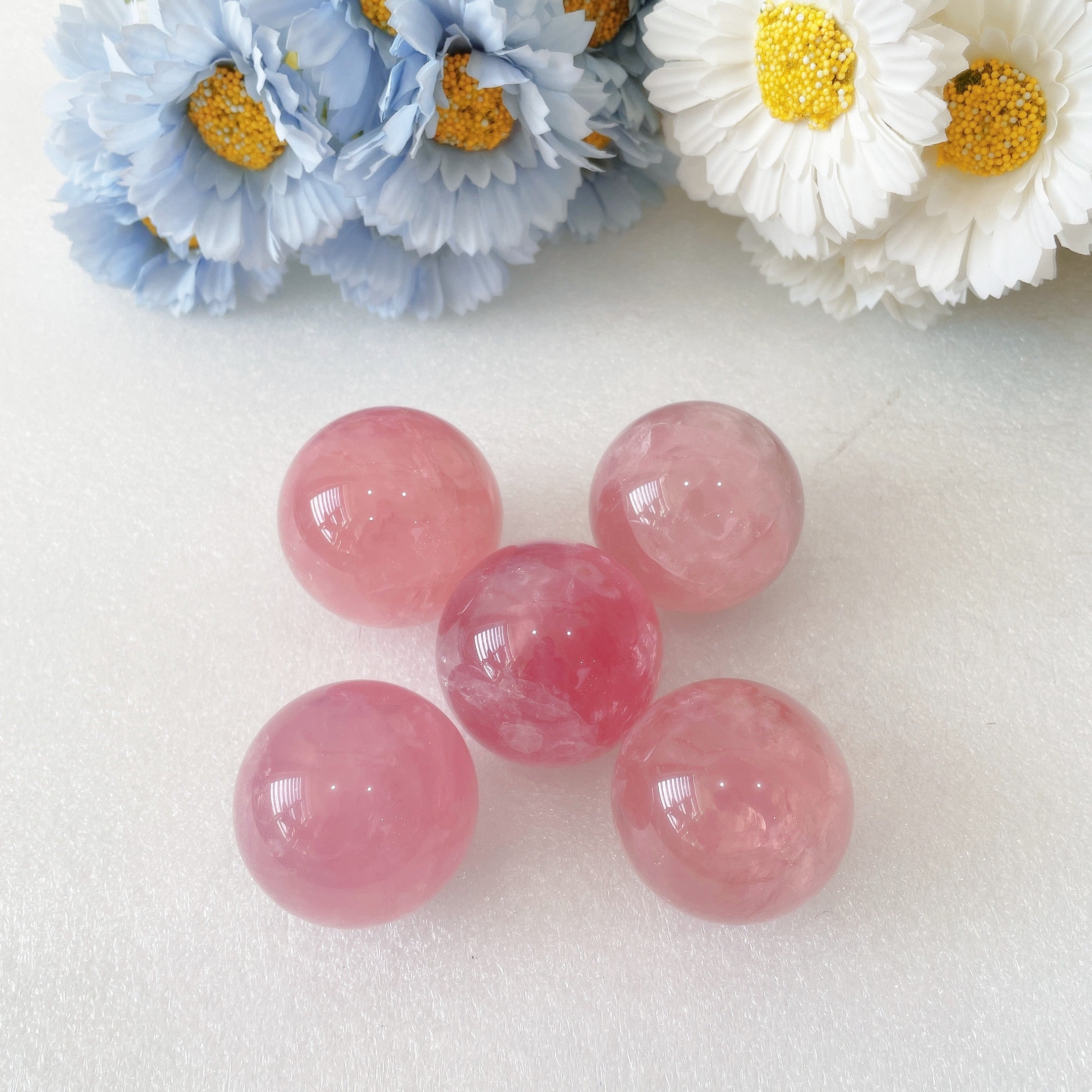 1.8 Inch Star Rose Quartz Sphere for Healing & Energy