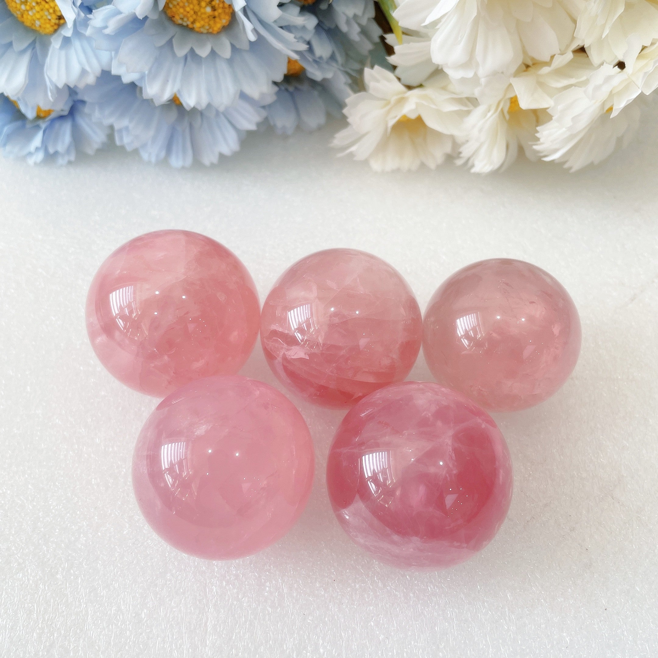 1.8 Inch Star Rose Quartz Sphere for Healing & Energy