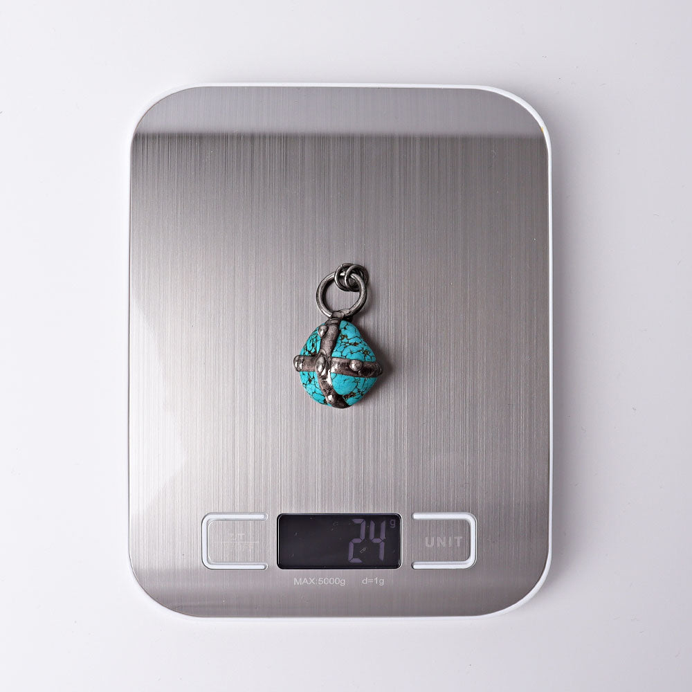 1.8 Inch Turquoise Pendant for Handmade Jewelry