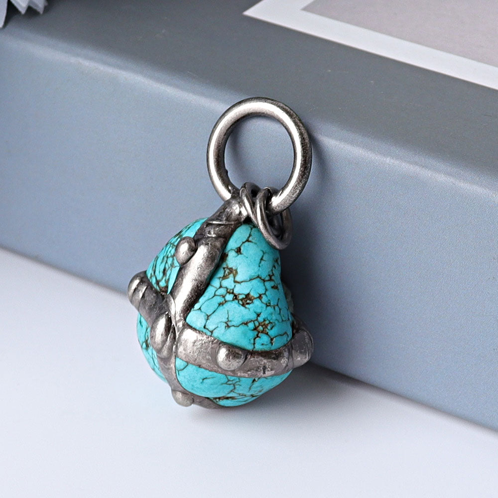 1.8 Inch Turquoise Pendant for Handmade Jewelry