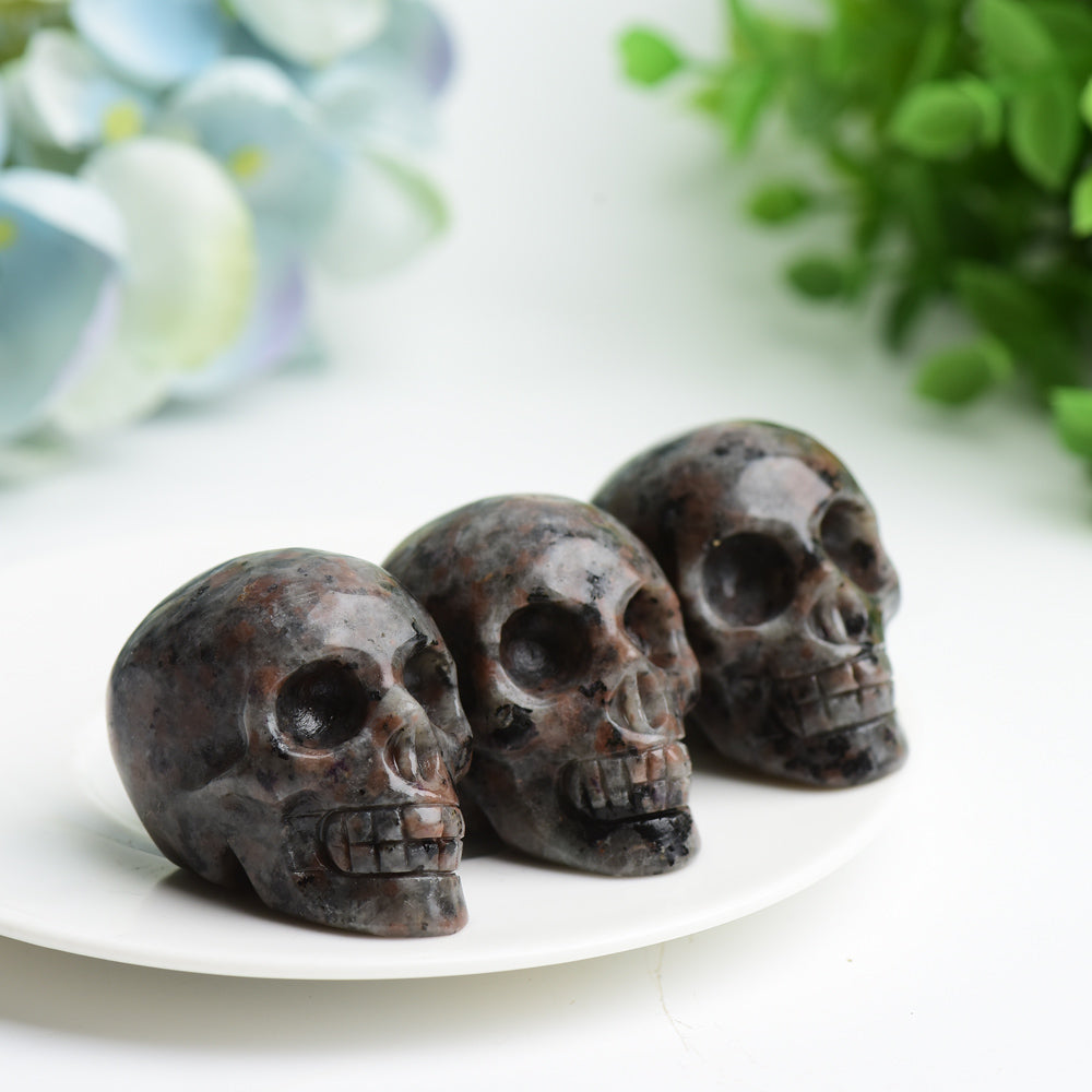1.85 Inch Yooperlite Crystal Skull Carving for Healing