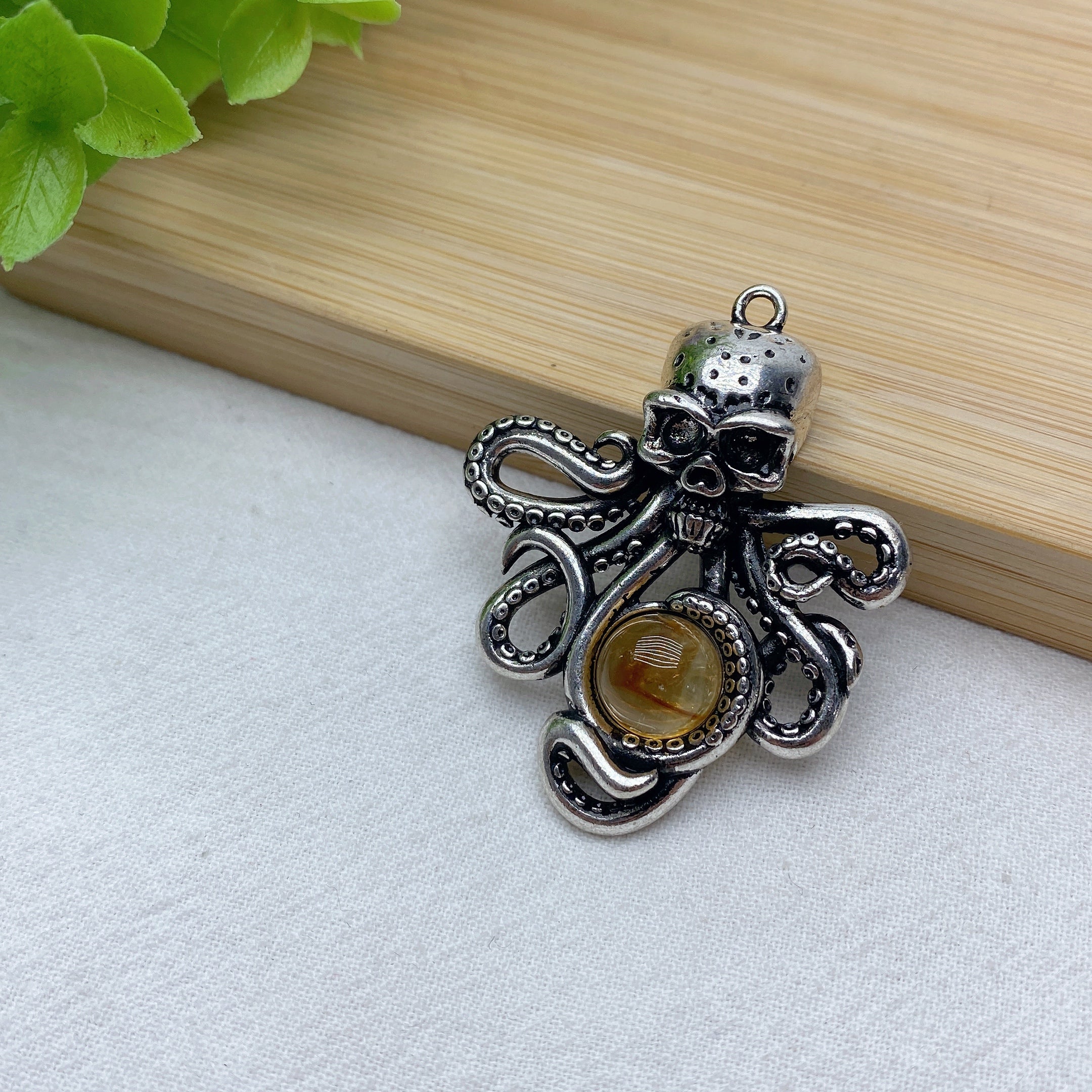1.85in Mixed Crystal Octopus Pendant for Spiritual Healing