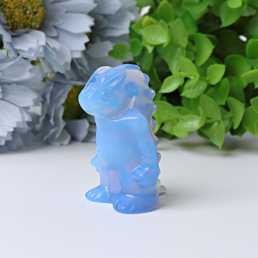 1.88 Inch Blue Opalite Crystal Dinosaur Figurine