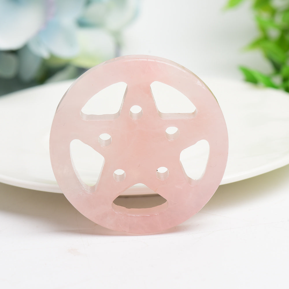 1.9-2.5 Inch Mixed Crystal Star Plate Pentagram for Healing