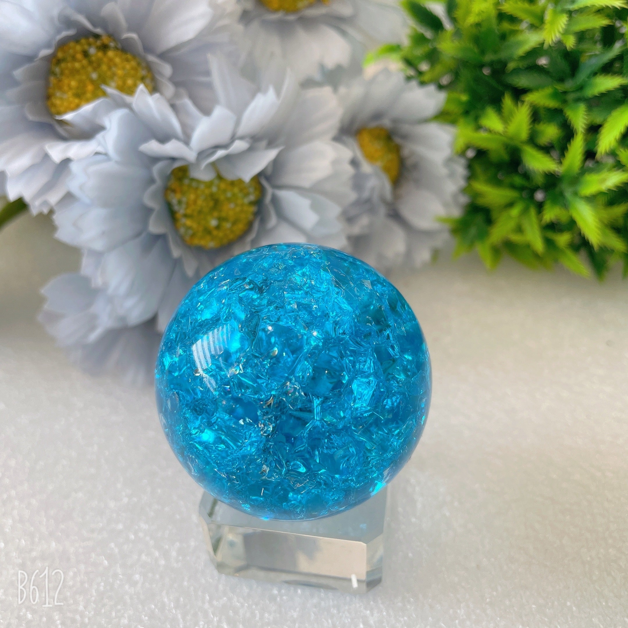 1.9 inch Crack Glass Crystal Sphere for Energy Healing