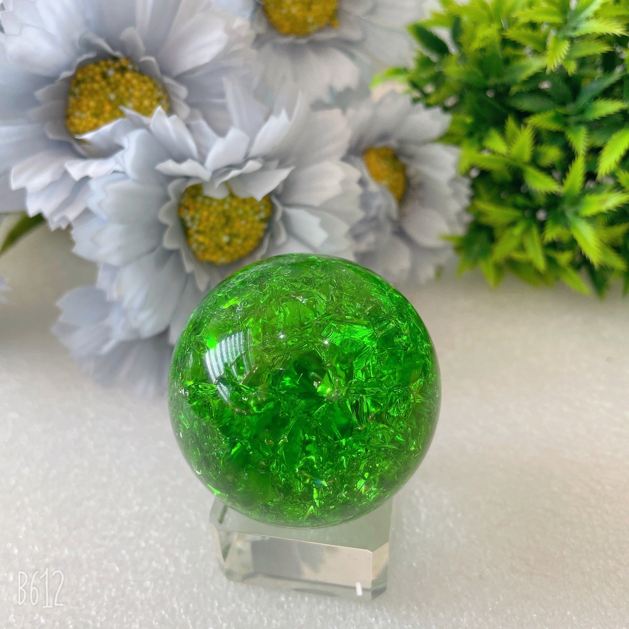 1.9 inch Crack Glass Crystal Sphere for Energy Healing