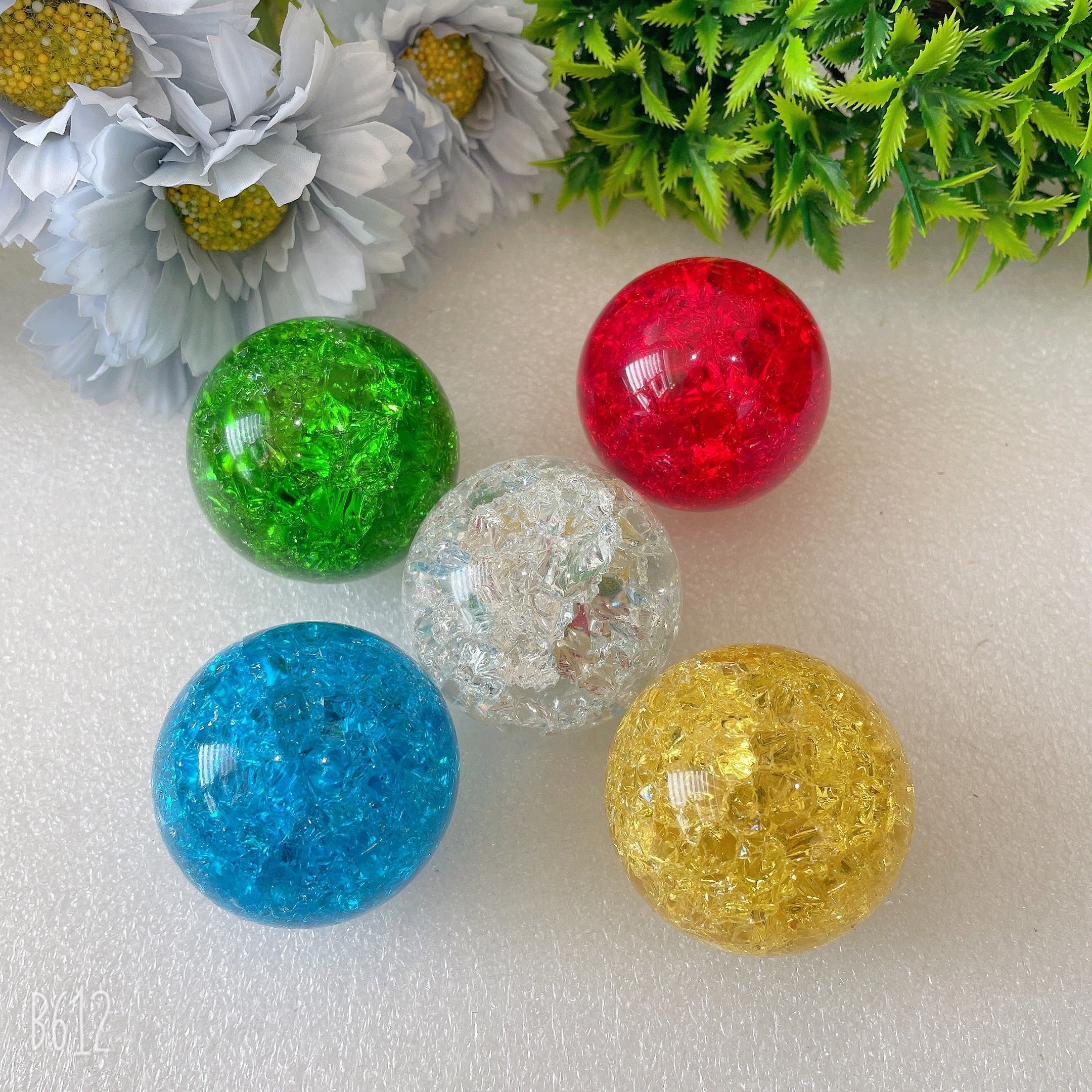 1.9 inch Crack Glass Crystal Sphere for Energy Healing