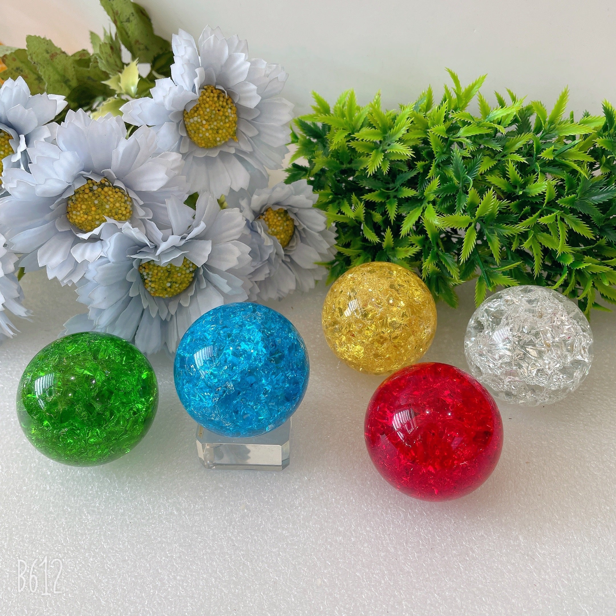 1.9 inch Crack Glass Crystal Sphere for Energy Healing