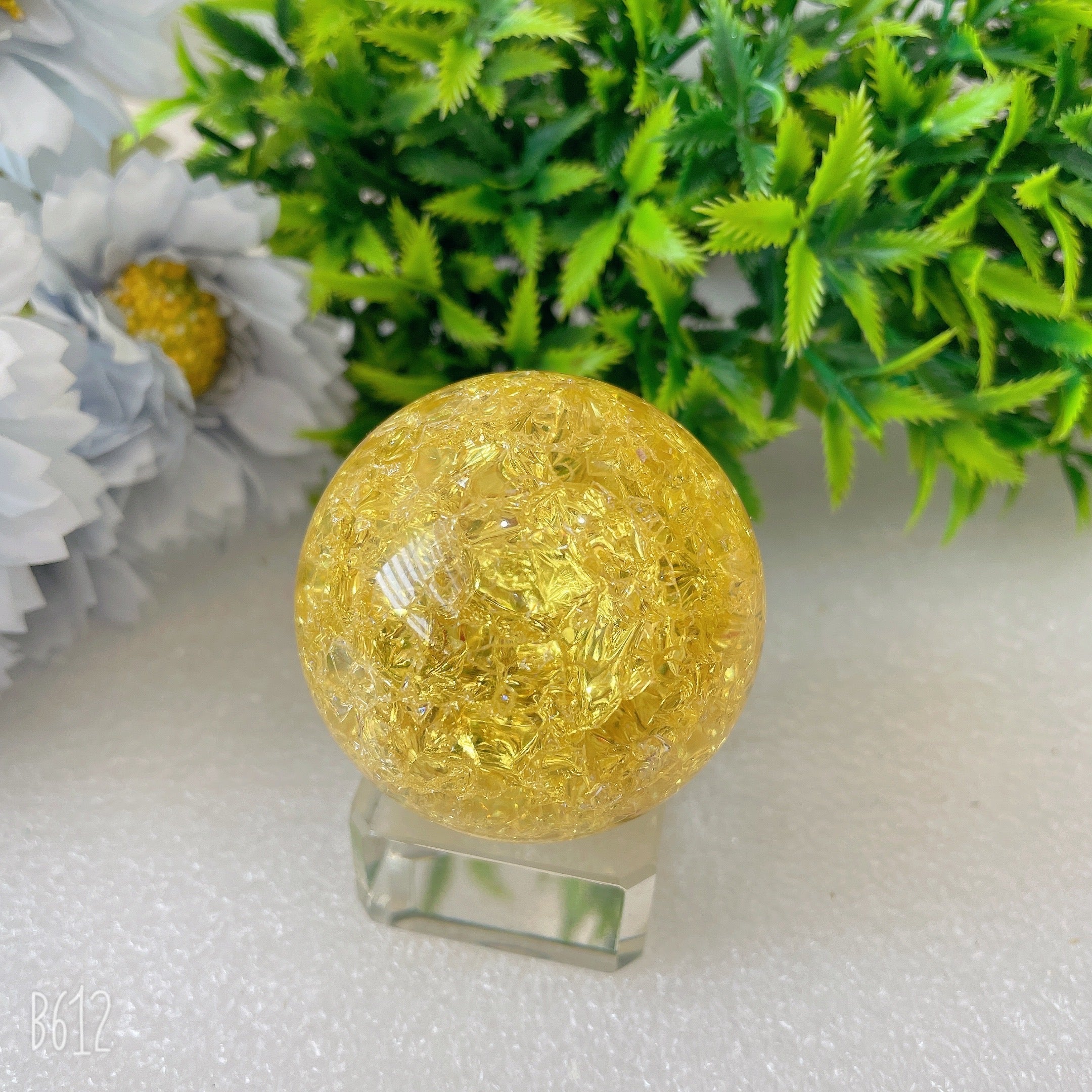 1.9 inch Crack Glass Crystal Sphere for Energy Healing