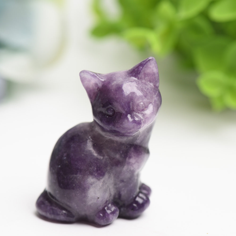 1.9-inch Mixed Crystal Cat Figurine for Healing & Decor