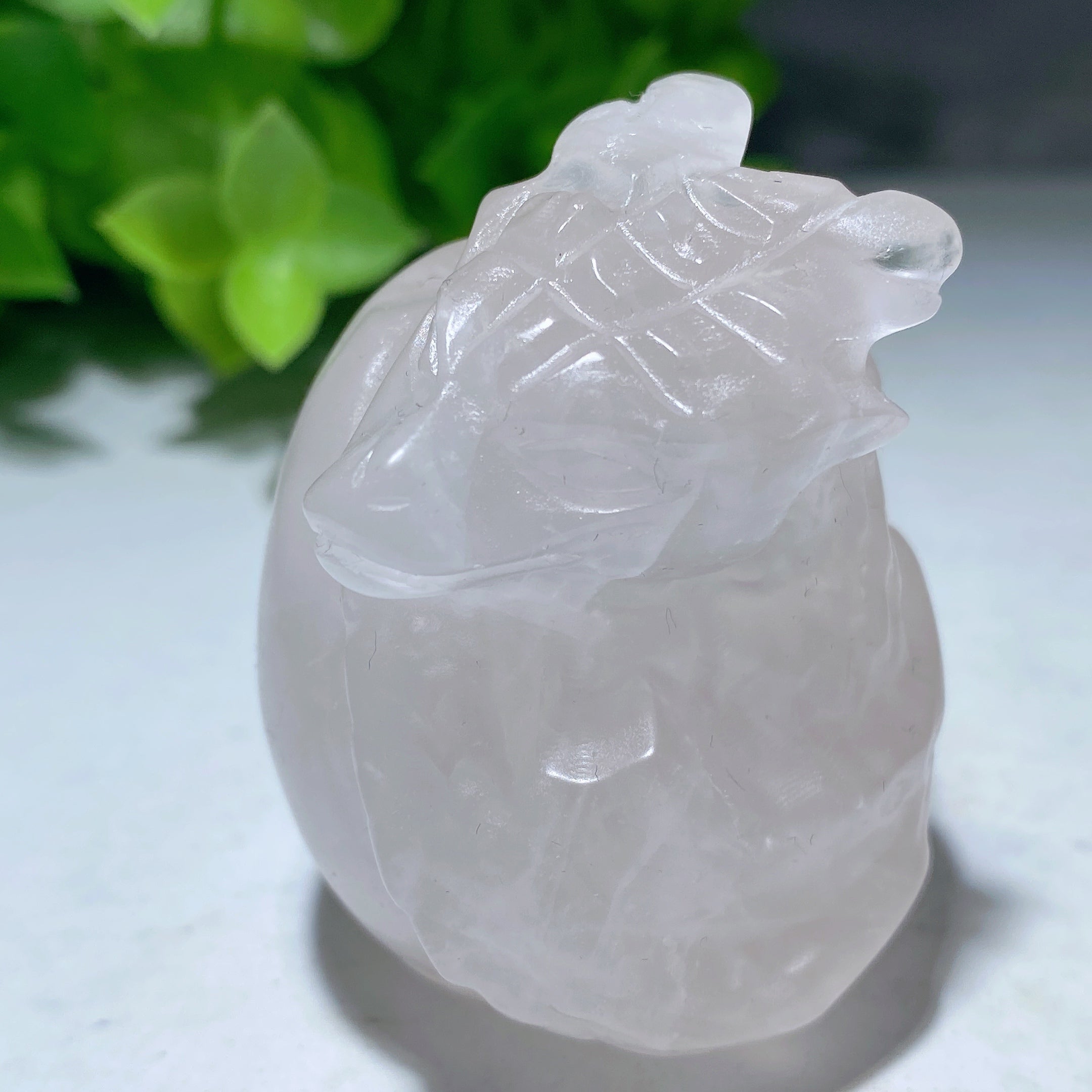 1.9 inch Mixed Crystal Dragon Egg Carving for Healing