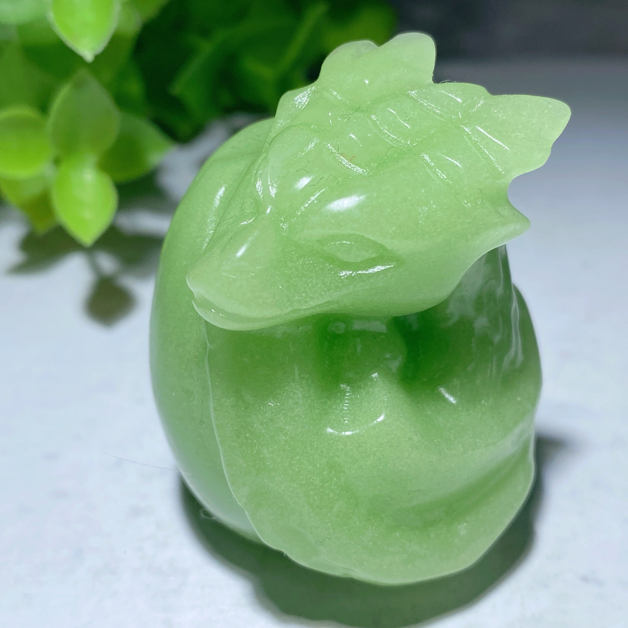 1.9 inch Mixed Crystal Dragon Egg Carving for Healing