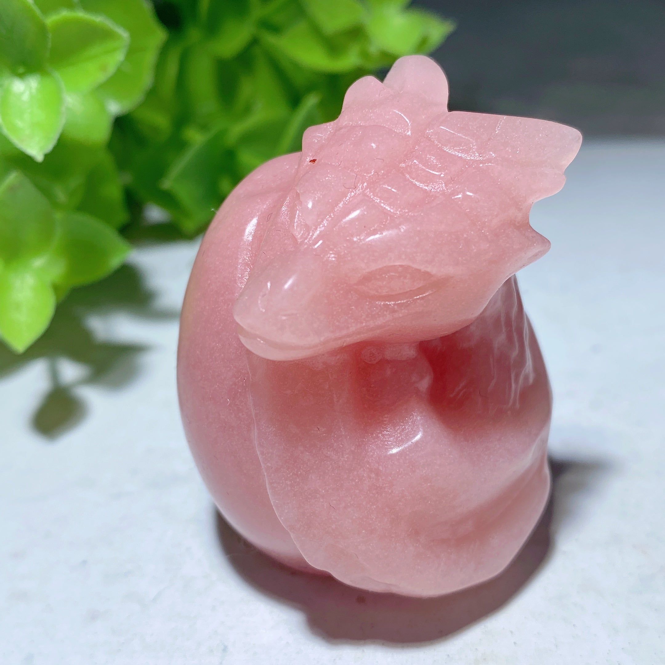 1.9 inch Mixed Crystal Dragon Egg Carving for Healing