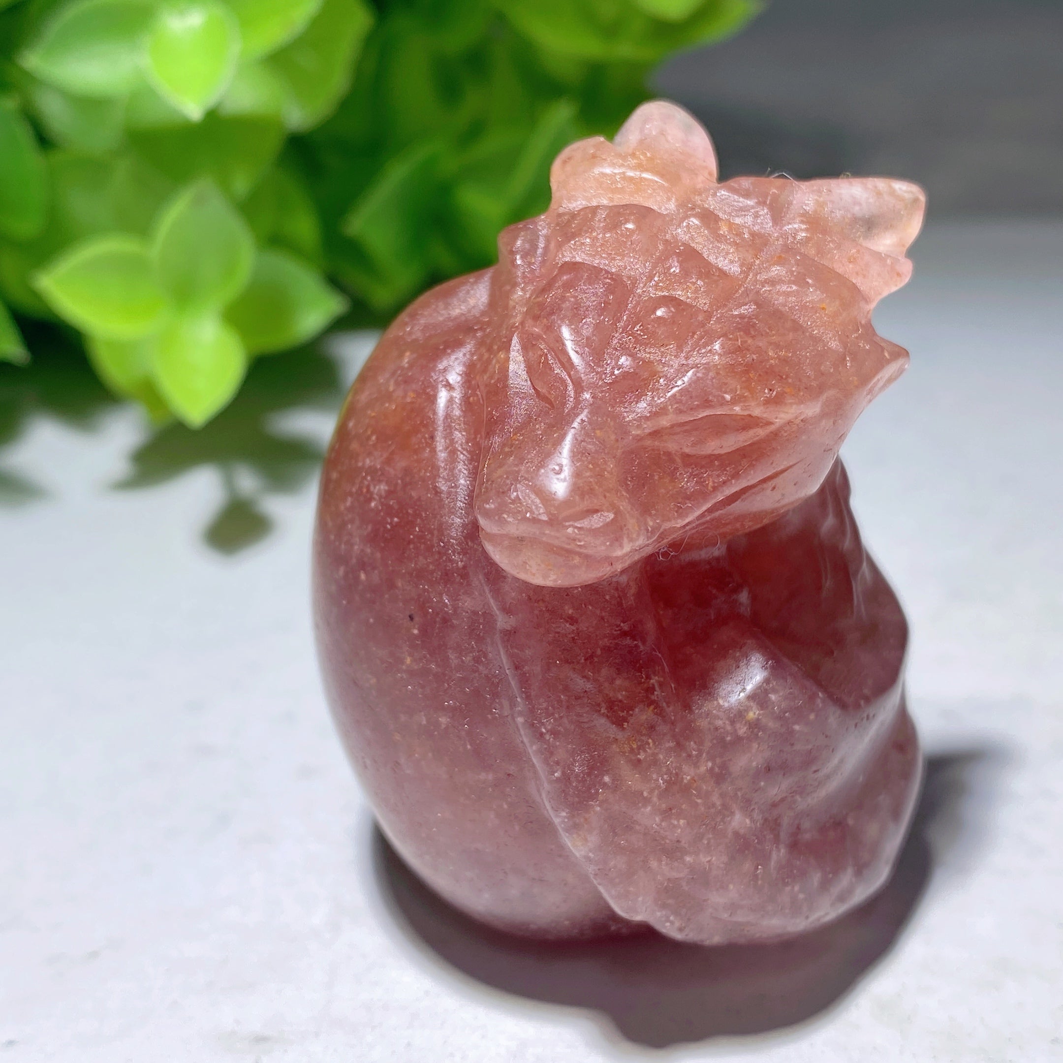 1.9 inch Mixed Crystal Dragon Egg Carving for Healing