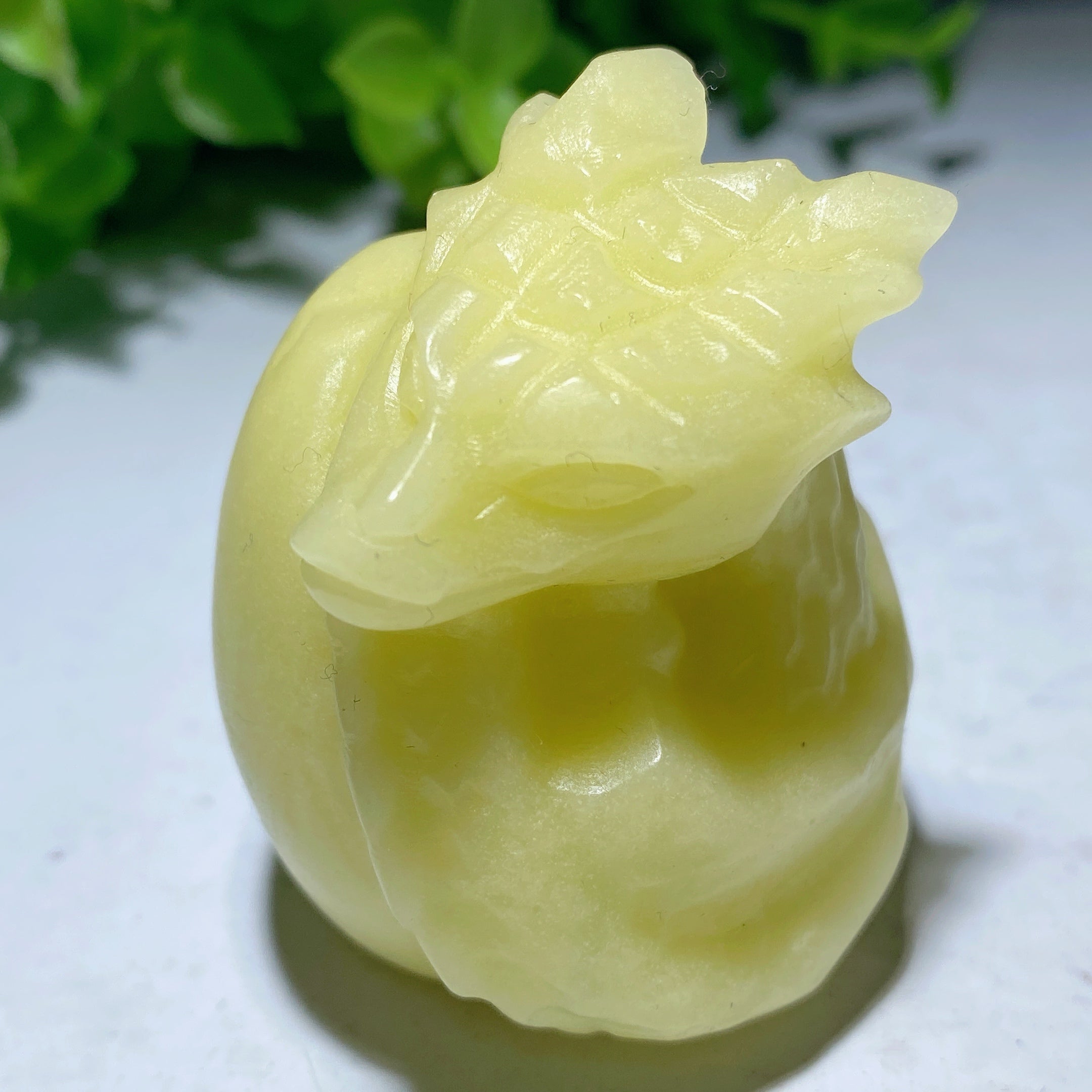 1.9 inch Mixed Crystal Dragon Egg Carving for Healing