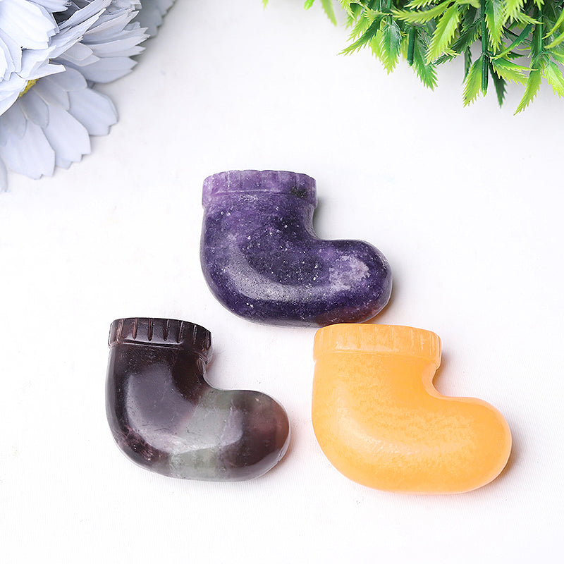 1.9 Inch Purple Mica Crystal Sock Carving