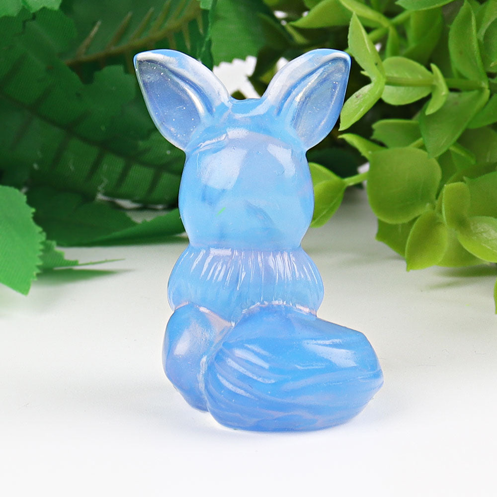 1.95-inch Blue Opalite Crystal Figurine Carving