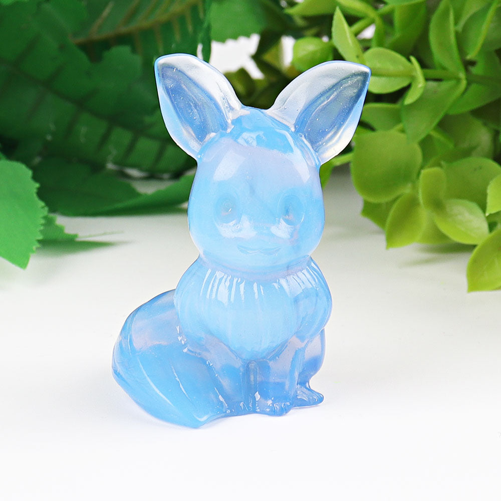 1.95-inch Blue Opalite Crystal Figurine Carving