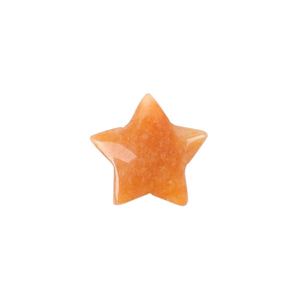 1" Hand-Carved Crystal Stars Assorted Gemstones 1 Inch
