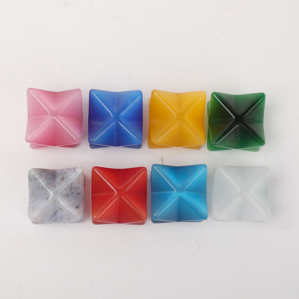 1 Inch Cat Eye Merkaba Star Crystal for Spiritual Healing