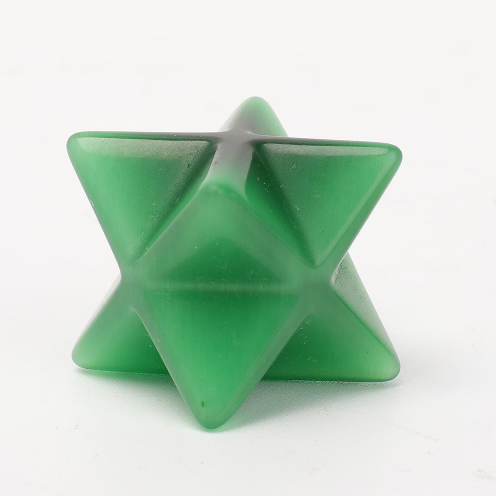 1 Inch Cat Eye Merkaba Star Crystal for Spiritual Healing