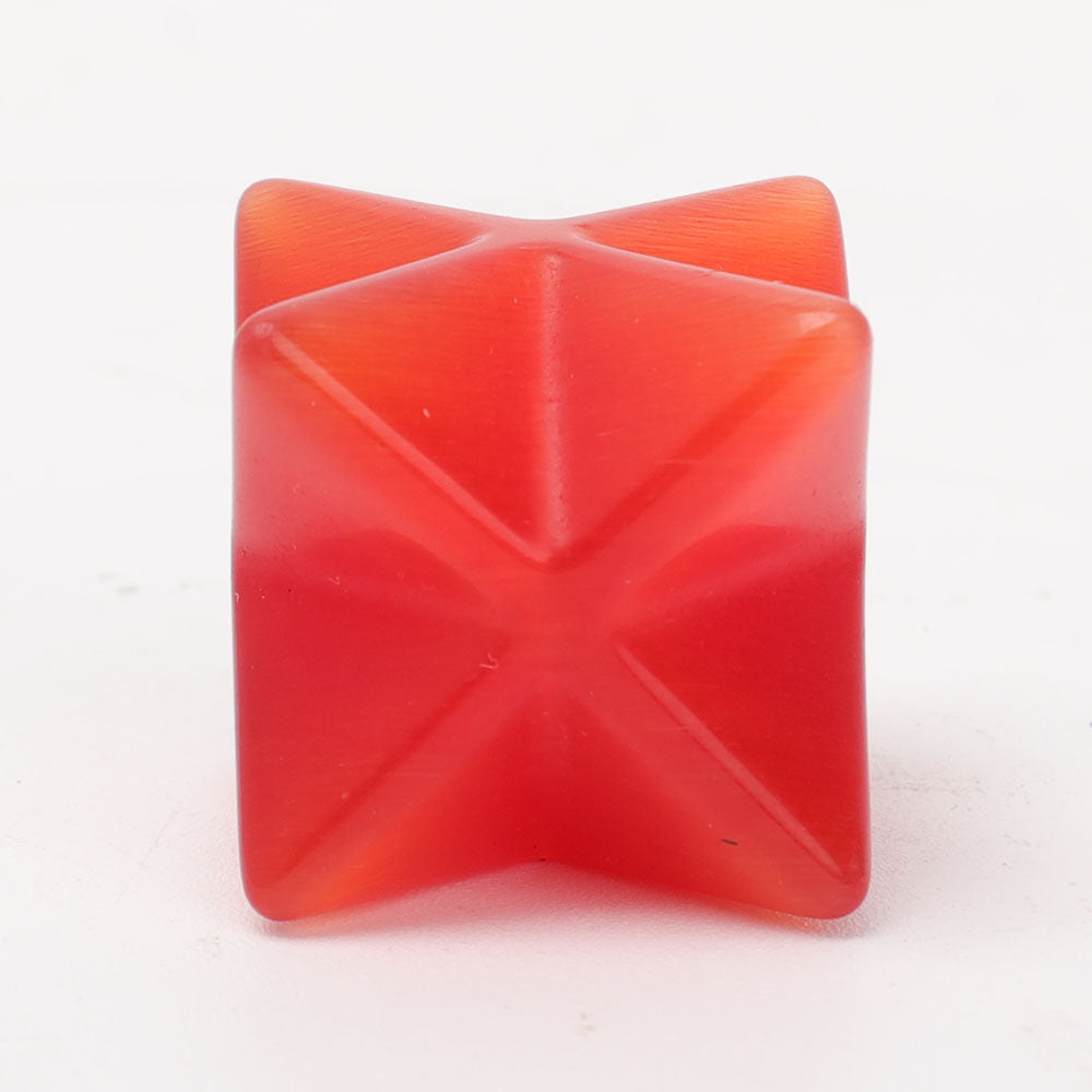 1 Inch Cat Eye Merkaba Star Crystal for Spiritual Healing