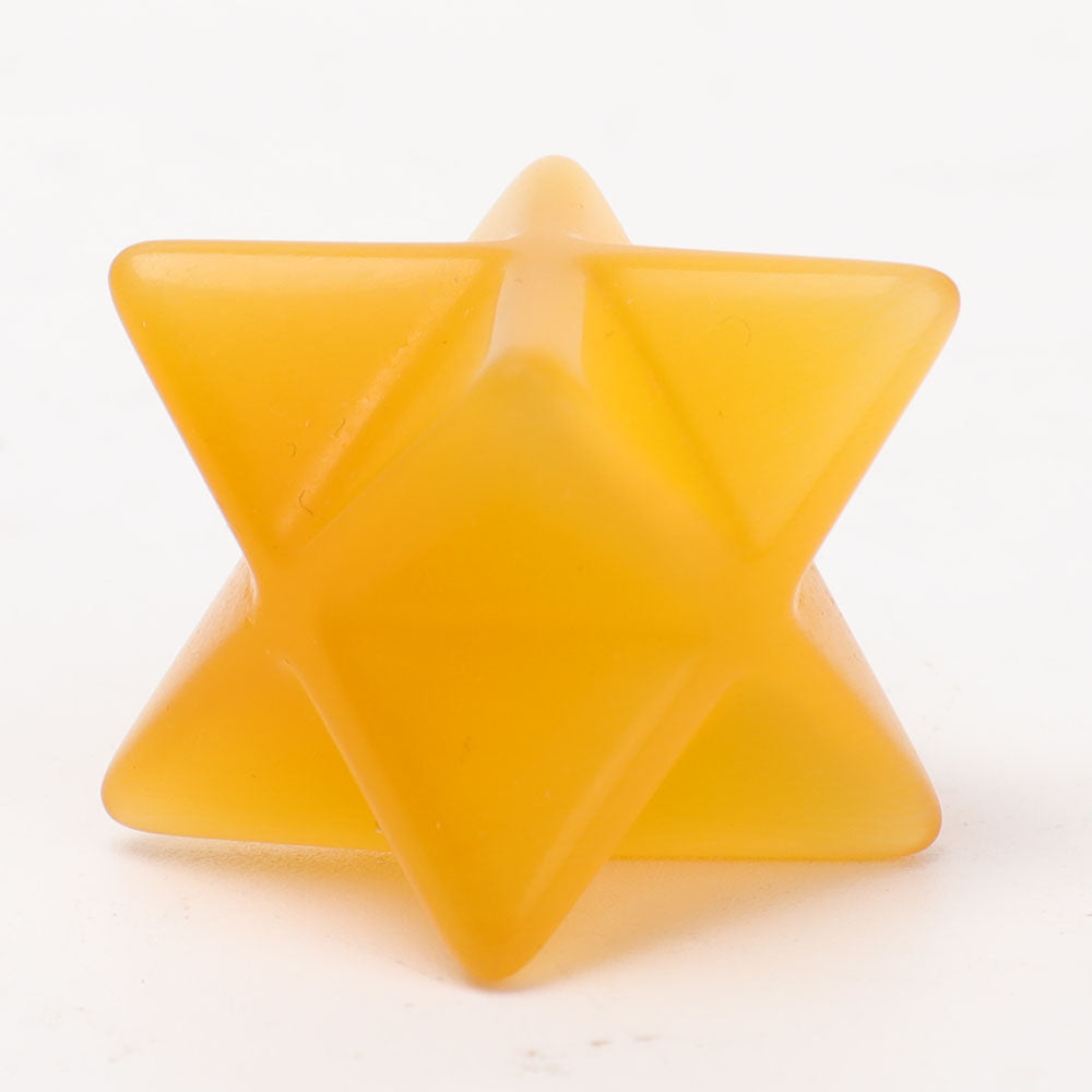 1 Inch Cat Eye Merkaba Star Crystal for Spiritual Healing