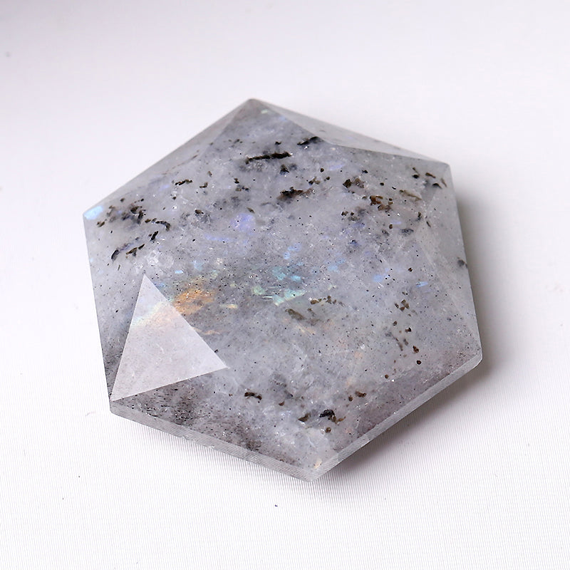 1 inch Hexagon Crystal Pocket Stone for Pendant Healing