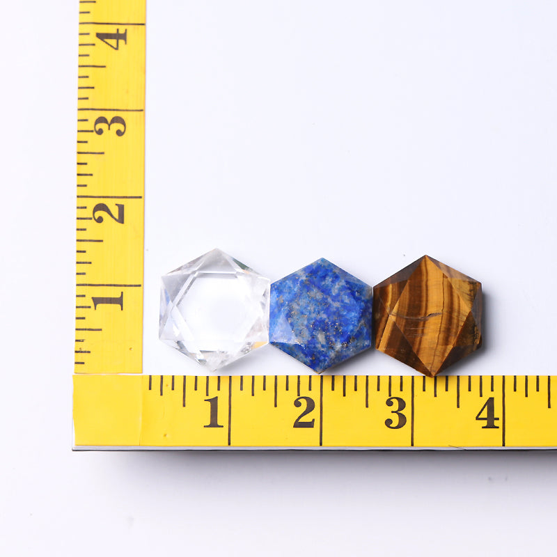 1 inch Hexagon Crystal Pocket Stone for Pendant Healing