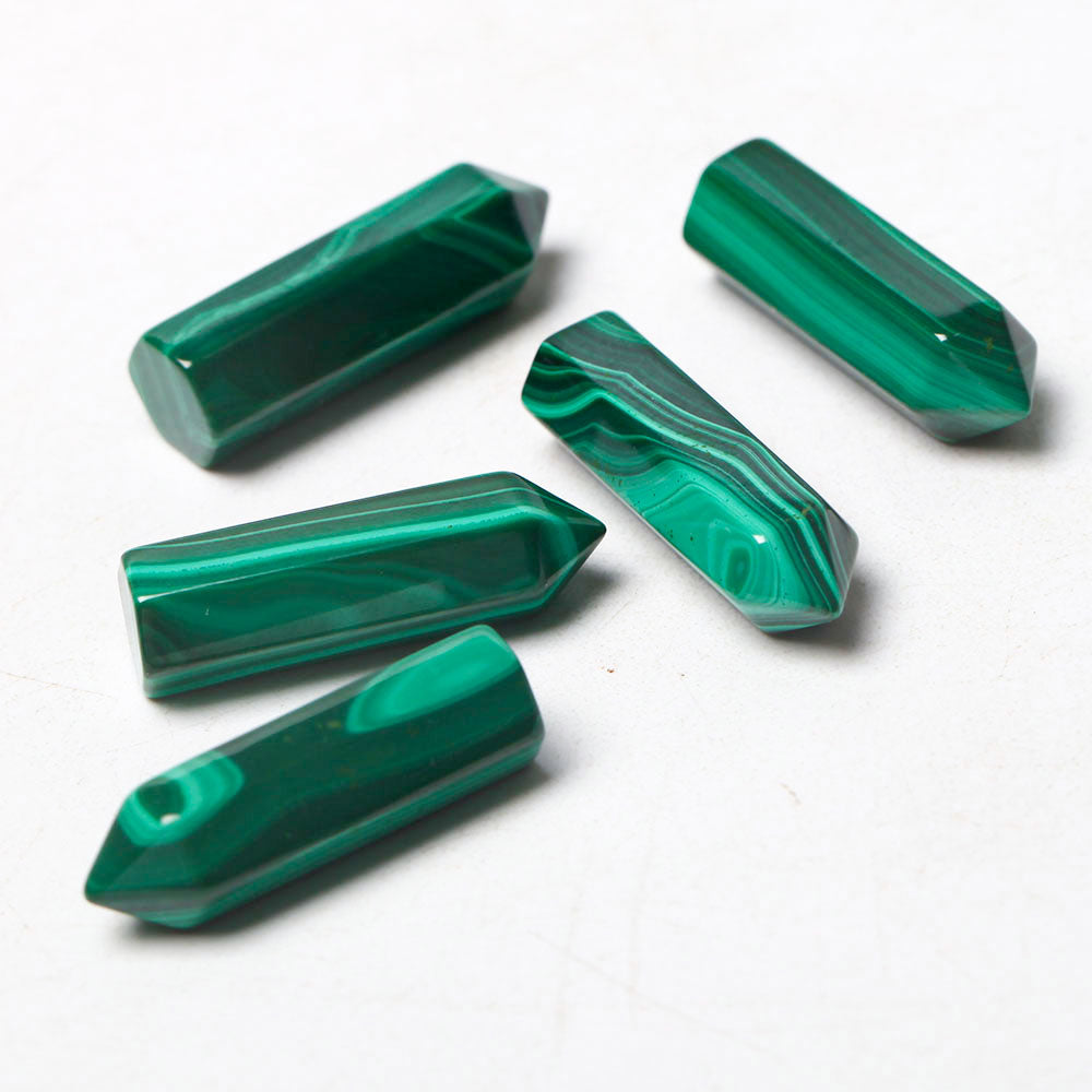 1 inch Natural Malachite Crystal Points for Healing & DIY