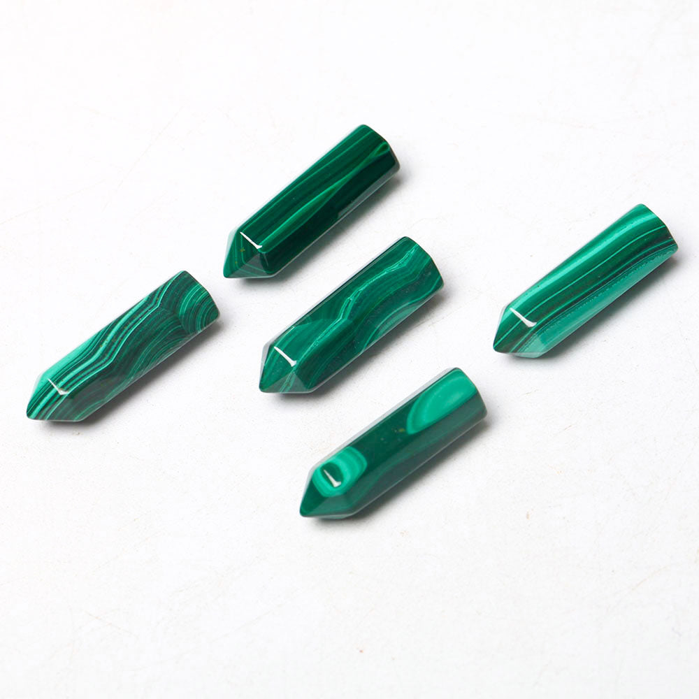1 inch Natural Malachite Crystal Points for Healing & DIY
