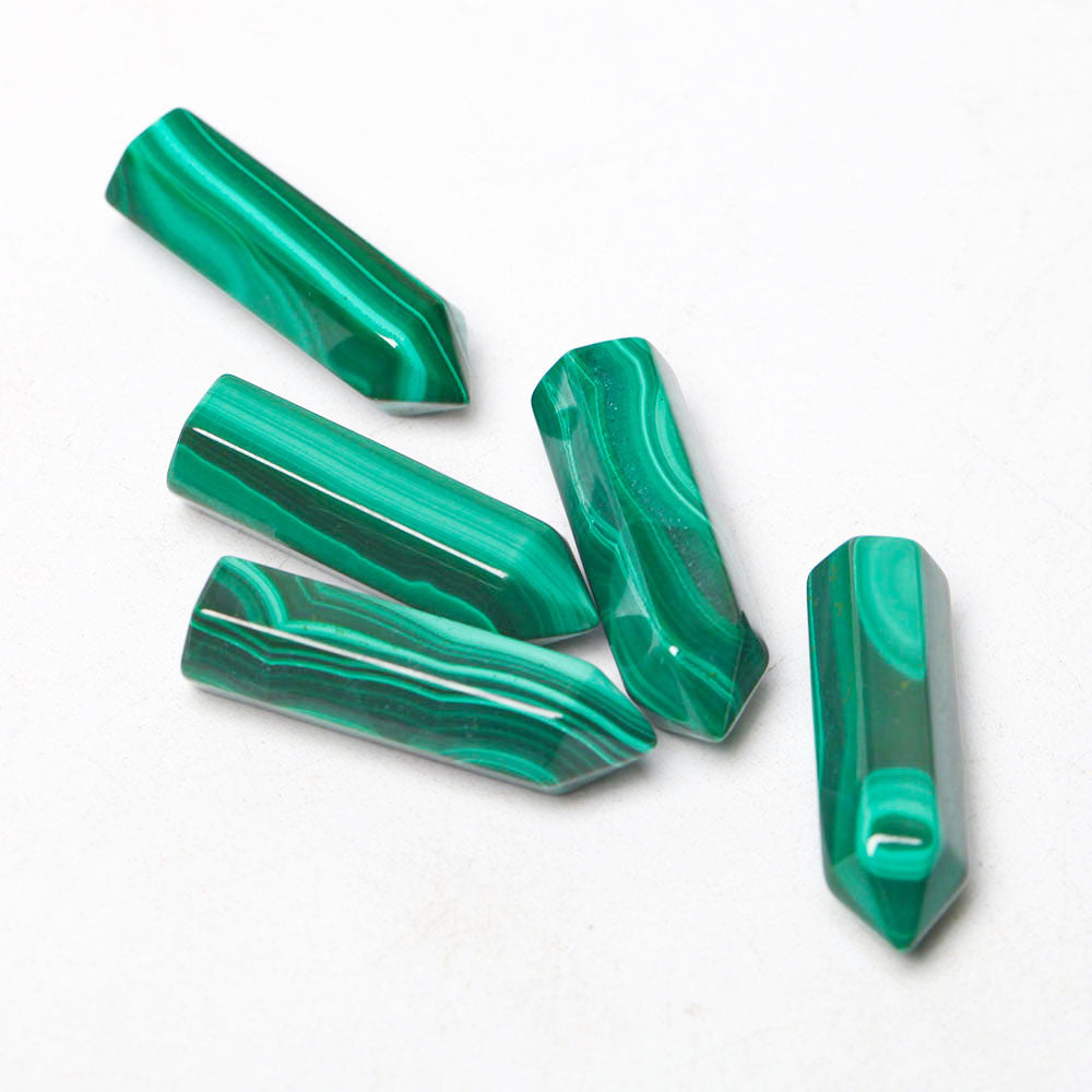 1 inch Natural Malachite Crystal Points for Healing & DIY