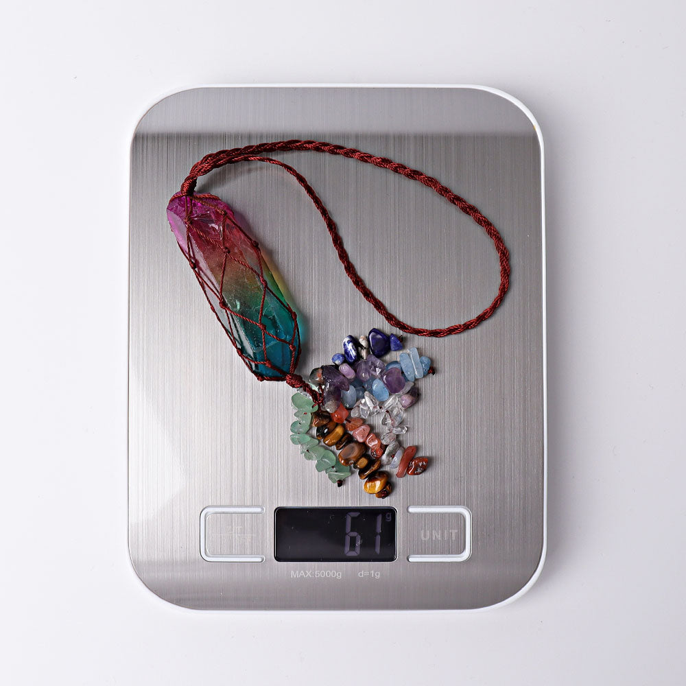 10-inch Chakra Aura Angel Crystal Hanging Ornament