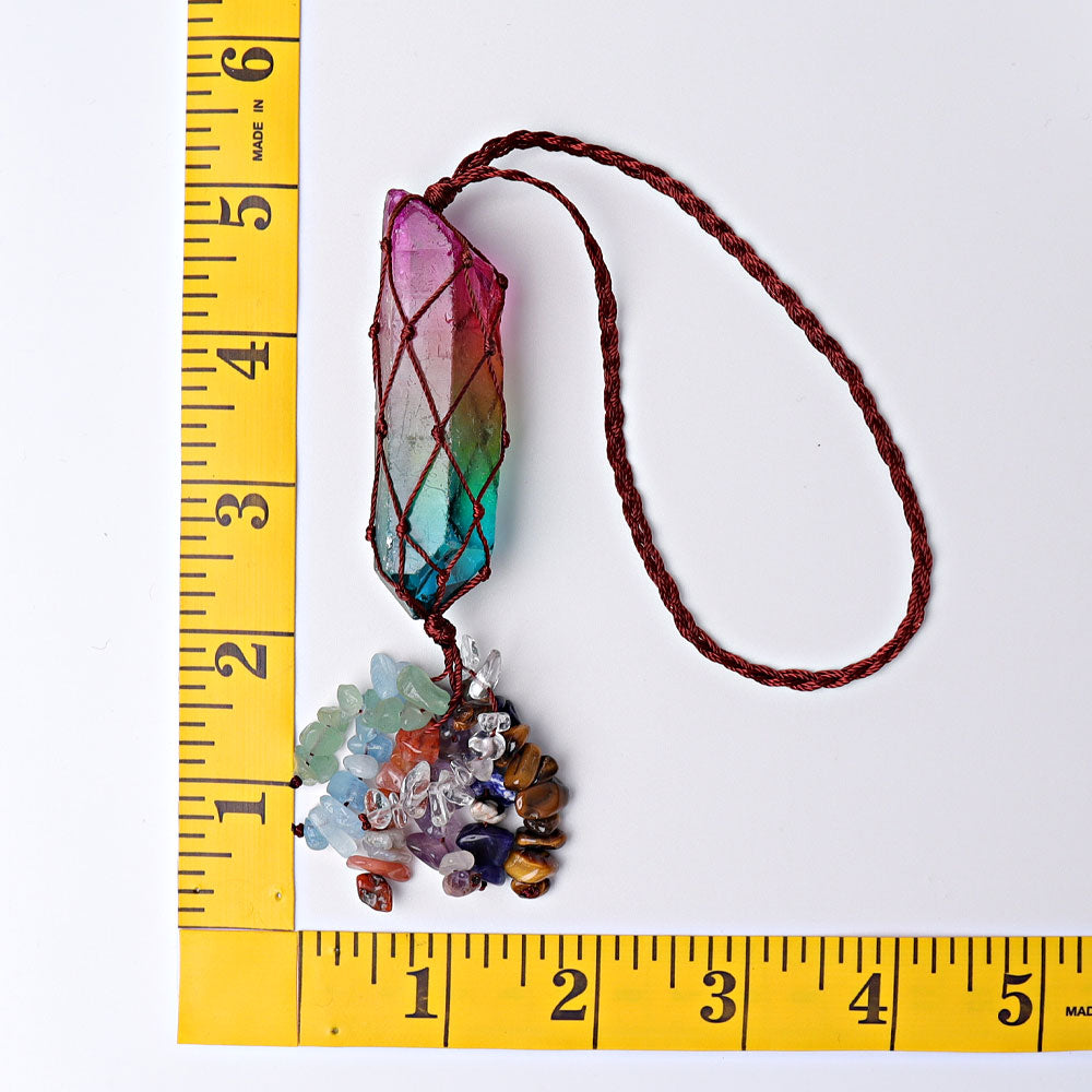 10-inch Chakra Aura Angel Crystal Hanging Ornament