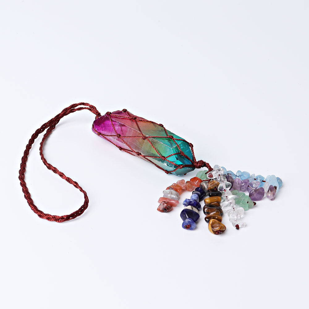 10-inch Chakra Aura Angel Crystal Hanging Ornament