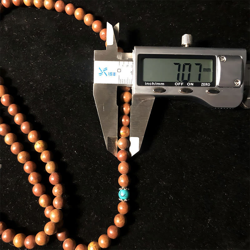108 Bead Bian Stone Healing Mala Bracelet for Balance & Protection