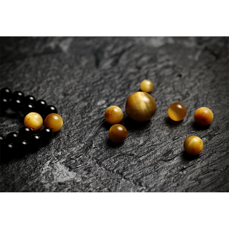 108 Bead Black Onyx Gemstone Mala Bracelet for Protection