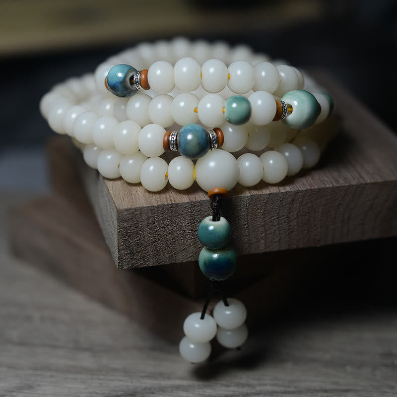 108 Bead Bodhi Seed Mala Bracelet for Calm & Protection