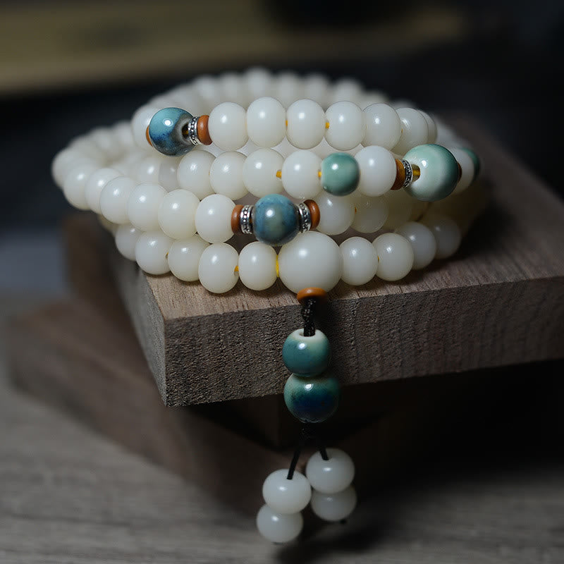 108 Bead Bodhi Seed Mala Bracelet for Calm & Protection