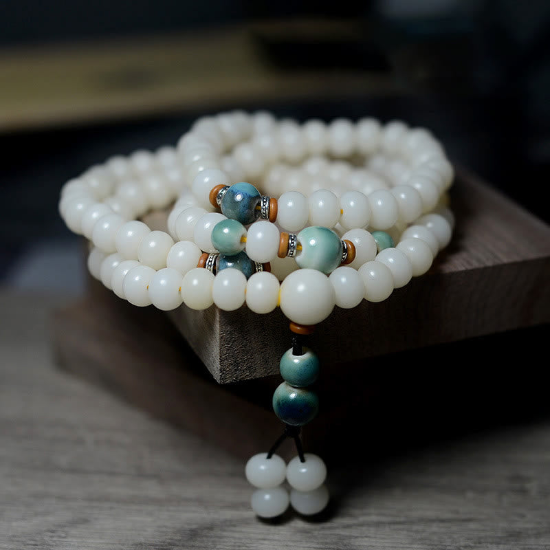 108 Bead Bodhi Seed Mala Bracelet for Calm & Protection