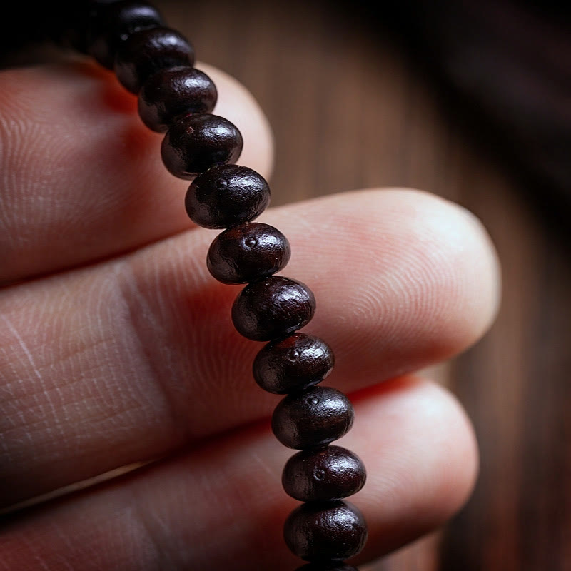 108-Bead Bowl Bodhi Seed Mala Bracelet for Spiritual Peace and Growth