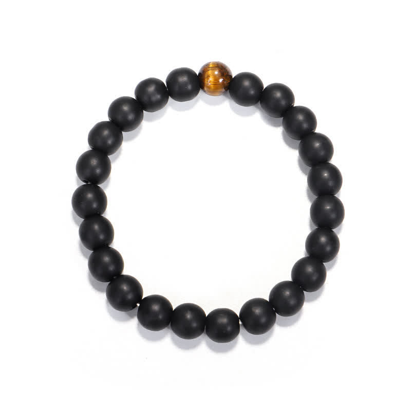 108 Bead Mala Frosted Stone Tiger Eye Balance Bracelet Necklace