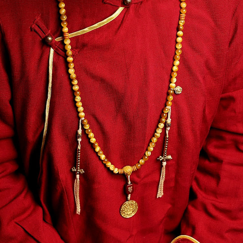 108 Bead Tiger Eye Protection Mala Bracelet 6mm or 8mm