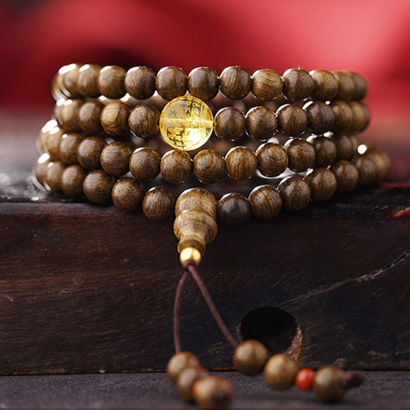108 Beads Agarwood Meditation Bracelet 6mm & 8mm
