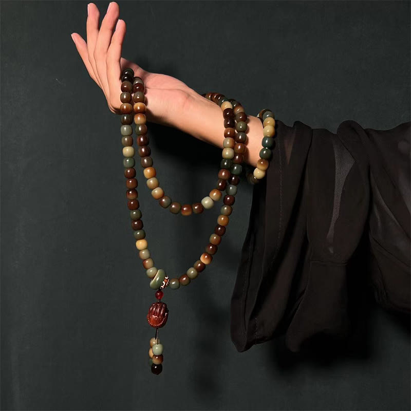 108 Beads Bodhi Seed Mala Bracelet for Peace & Wisdom