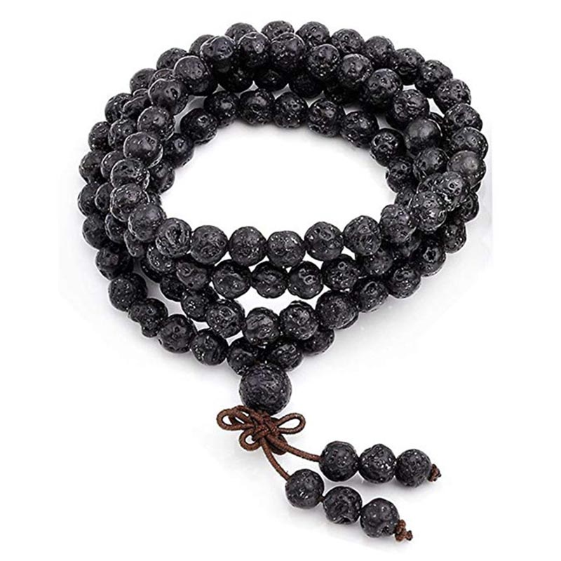 108 Beads Lava Rock Protection Bracelet for Meditation